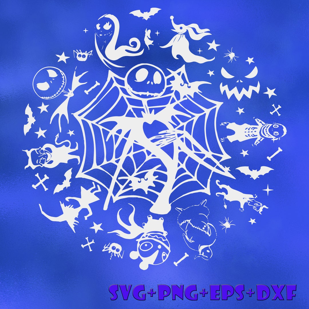 Nightmare Before Christmas Mandala Jack Skellington Svg Jack and Sally ...