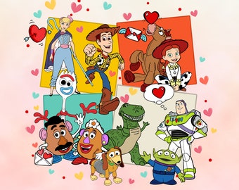 Happy Valentine PNG, Valentines Toy Story Png, Retro Valentines Png, Valentine's Day Png, Xoxo Valentines Png