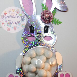 Easter Bunny Candy Holders SVG Cut Files, Easter Bunny SVG Files, Candy Holder SVG Craft Files, Tutorial , Instant Download 6cm dome size