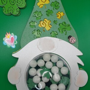 St.Patrick Gnome Candy 8mm Dome Svg,  Svg, St Patricks Candy Holder, Candy Holder Svg, Candy Holder,Cricut and cameo candy holder 8mm dome