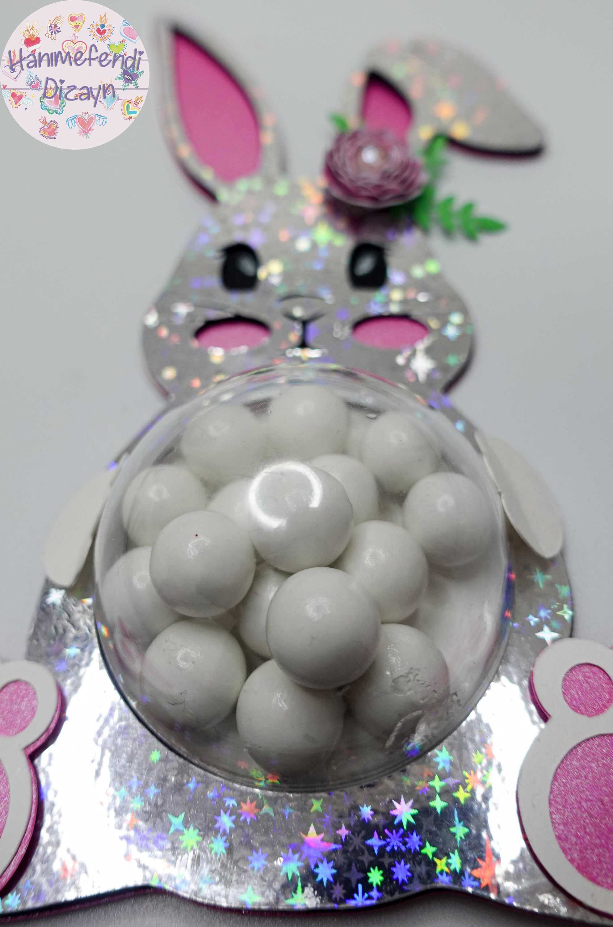 Easter Bunny Candy Holder SVG Cut Files: 6cm Dome (digital Download) - Etsy