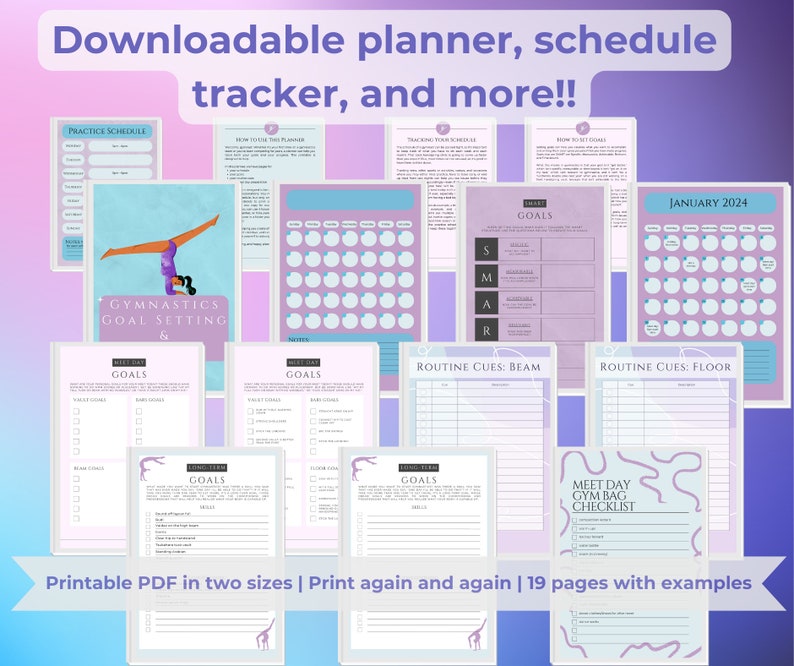 Gymnastics Goal Setting Planner Etsy