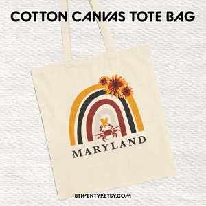 Cotton Canvas Tote Bag | Maryland | Gift Idea | Unisex