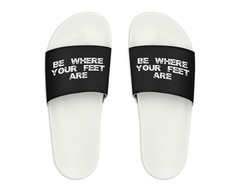 Copy of Be Where Your Feet Are (Black Strap) - Women's Slide Sandals