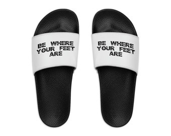 Be Where Your Feet Are (White Strap) - Men's Slide Sandals