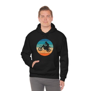 Vintage Motorcycle Jumping XR Circle - Unisex Heavy Blend Hooded Sweatshirt