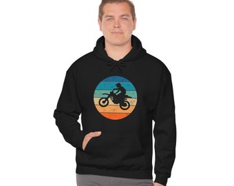 Vintage Motorcycle Jumping XR Circle - Unisex Heavy Blend Hooded Sweatshirt