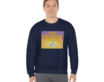 My book "The Creative Virus" Cover and Back  - Unisex Heavy Blend Crewneck Sweatshirt