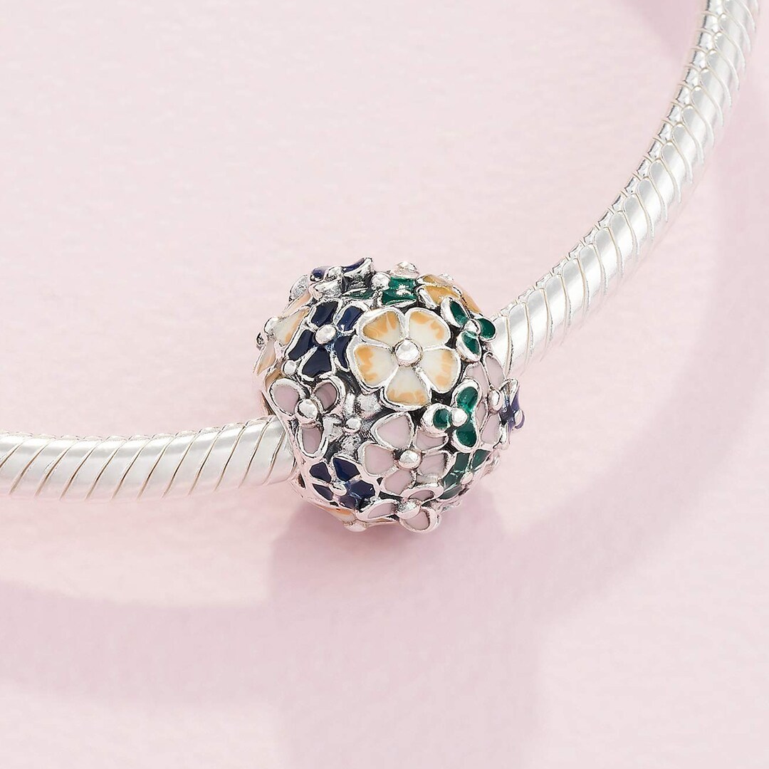 Pandora Flower Bouquet Charm, Bracelet Charm, Beads, Mother's Day Gift
