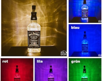 Jack Daniels Tanqueray Jägermeister Moet Table Lamp & more Bottle Lamp Gift Upcycling Bottle Lamp Lamp Bottle Bottlelamp LED byTHD
