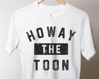 NUFC Fan Varsity T-Shirt, beunruhigtes Newcastle United Football Tee