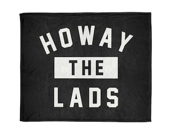 Howay the Lads Blanket | Newcastle United Gift | Toon Army Fleece Throw | Super Soft Football Fan Blanket | Geordie Gift Idea