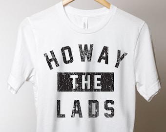 NUFC Howay the Lads T-Shirt, Distressed Varsity, Toon Army