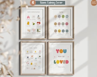Islamic Calming Corner Prints: Educational Posters for Kids (Digital Download)