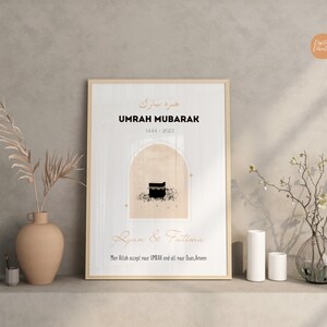 Umrah Mubarak gift Personalized Umrah Mubarak Print Hajj Mubarak Print Personalized Umrah Gift & Hajj Gift Digital Download image 3