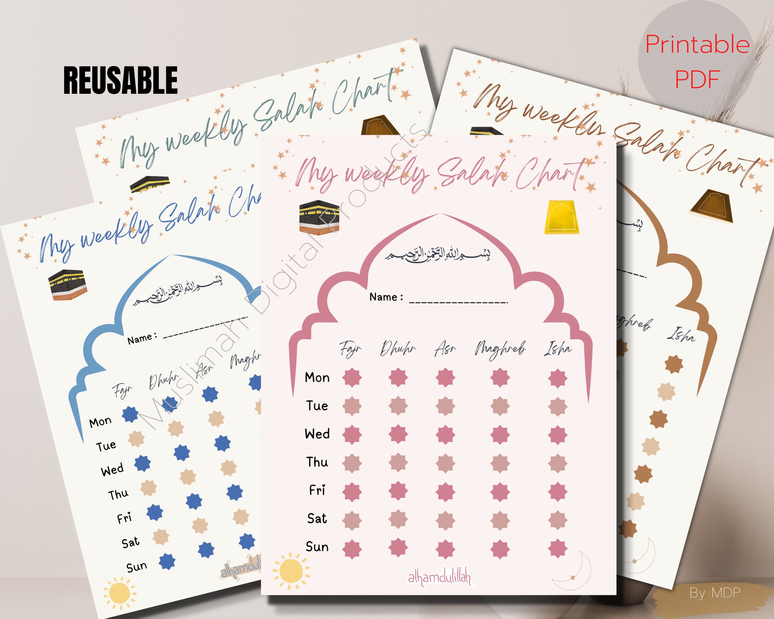 Kids Salah Chart Salah Tracker Printable Muslim Salah - Etsy Australia