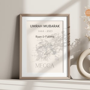 Umrah Mubarak gift Personalized Umrah Mubarak Print Hajj Mubarak Print Personalized Umrah Gift & Hajj Gift Digital Download image 3