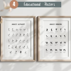 Arabisches Alphabet Druck, Arabische Zahlen Poster, Alif ba ta Poster, Islamische Kinderzimmer Druck, Islamische Drucke, muslimische Wohnkultur, Islamische Wandkunst