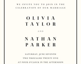 Elegant Wedding Invitation Template