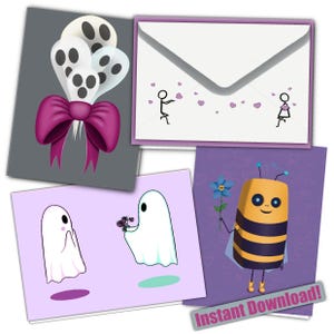 Lot de cartes de voeux romantiques originales à imprimer pour la Saint-Valentin, anniversaire, premier rendez-vous, fiançailles, mariage, amour, carte rigolote, coquette