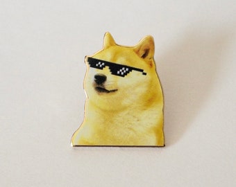 Doge Coin Crypto Enamel Pin | Dogecoin Cryptocurrency Meme Pin | Bitcoin BTC Pin | Ethereum ETH Pin | Crypto Gifts