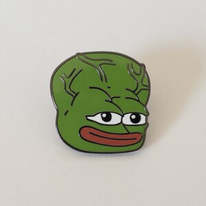 Pepe Big Brain Meme Enamel Pin Peepo Cryptocurrency NFT Pin Gaming Bitcoin Ethereum Pin Crypto Gifts afbeelding 1