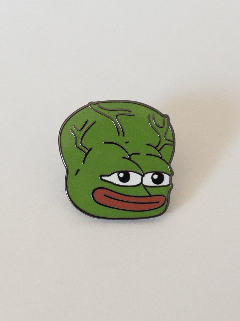 Pepe Big Brain Meme Enamel Pin Peepo Cryptocurrency NFT Pin Gaming Bitcoin Ethereum Pin Crypto Gifts afbeelding 1