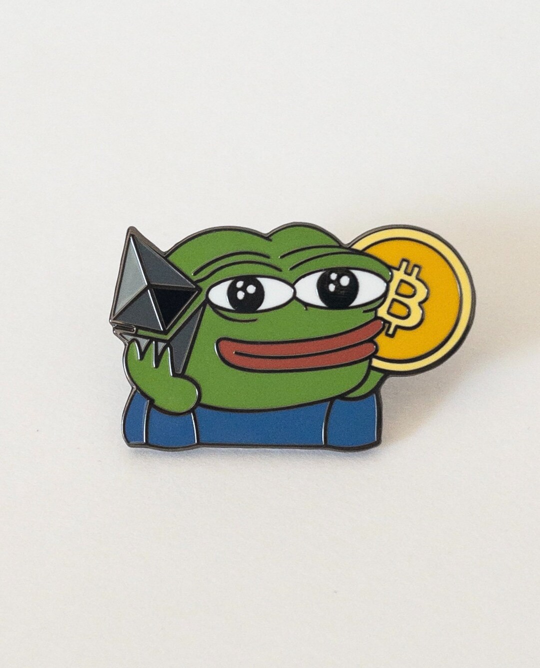 Pepe Crypto Meme Enamel Pin | Peepo Cryptocurrency NFT Pin | Bitcoin BTC  Pin | Ethereum ETH Pin | Crypto Gifts - Etsy