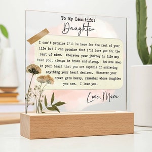 To My Daughter Acrylic Plaque Gift, Sentimental Gift from Mom Dad, Daughter Keepsake Plaque, Personalized Gift for Daughter