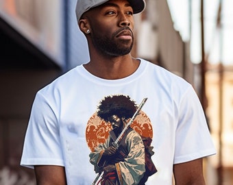 African American Samurai Men's classic tee shirt tshirt