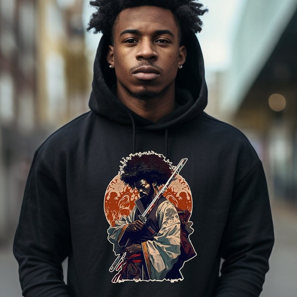 Afro-American Samurai Unisex Men's Women's Hoodie