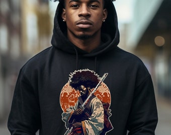 African American Samurai Unisex Men's Women's Hoodie