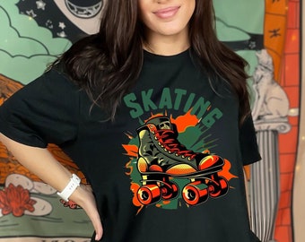 Roller-Skating tshirt - Retro Vintage Style gift for Any Occasion for husband wife girlfriends boyfriend shirt