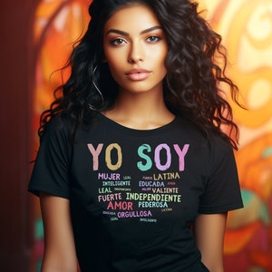 Yo Soy Shirt, Mujer Latina Shirt, Educada Tee, Educated Latina, Mexican Latina Muier Independiente, Camisa De Latina, Short-Sleeve T-Shirt