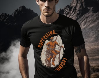 Rappelling legend, Mountain Climbing Tshirt shirt t-shirt birthday present for alpinist climber