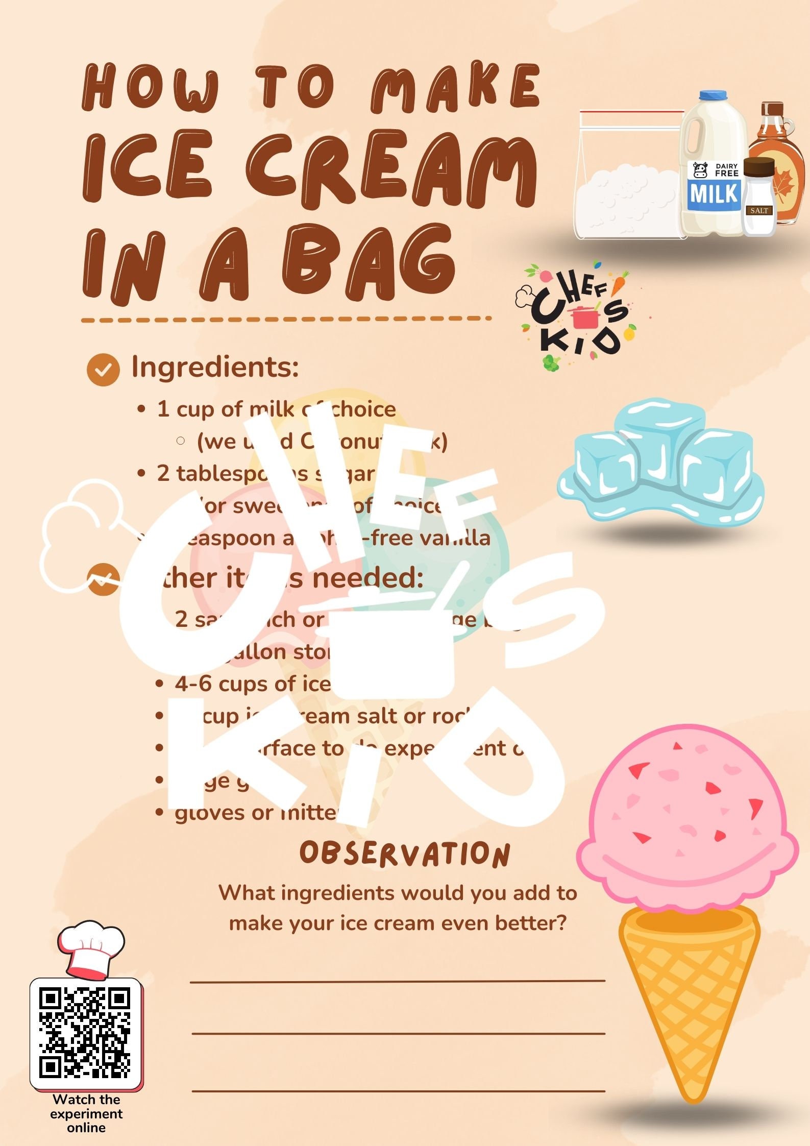 Science Can You Make Ice Cream Without Salt Science Experiment