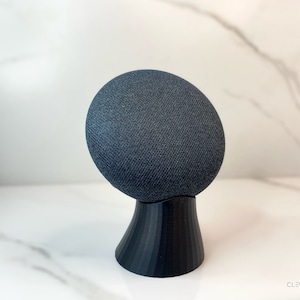 Sleek Google Home, Nest Mini Pedestal Stand for Kitchen, Office, Desk | Unique Google Home Dock | Sound Improving Stand | Multiple Colors