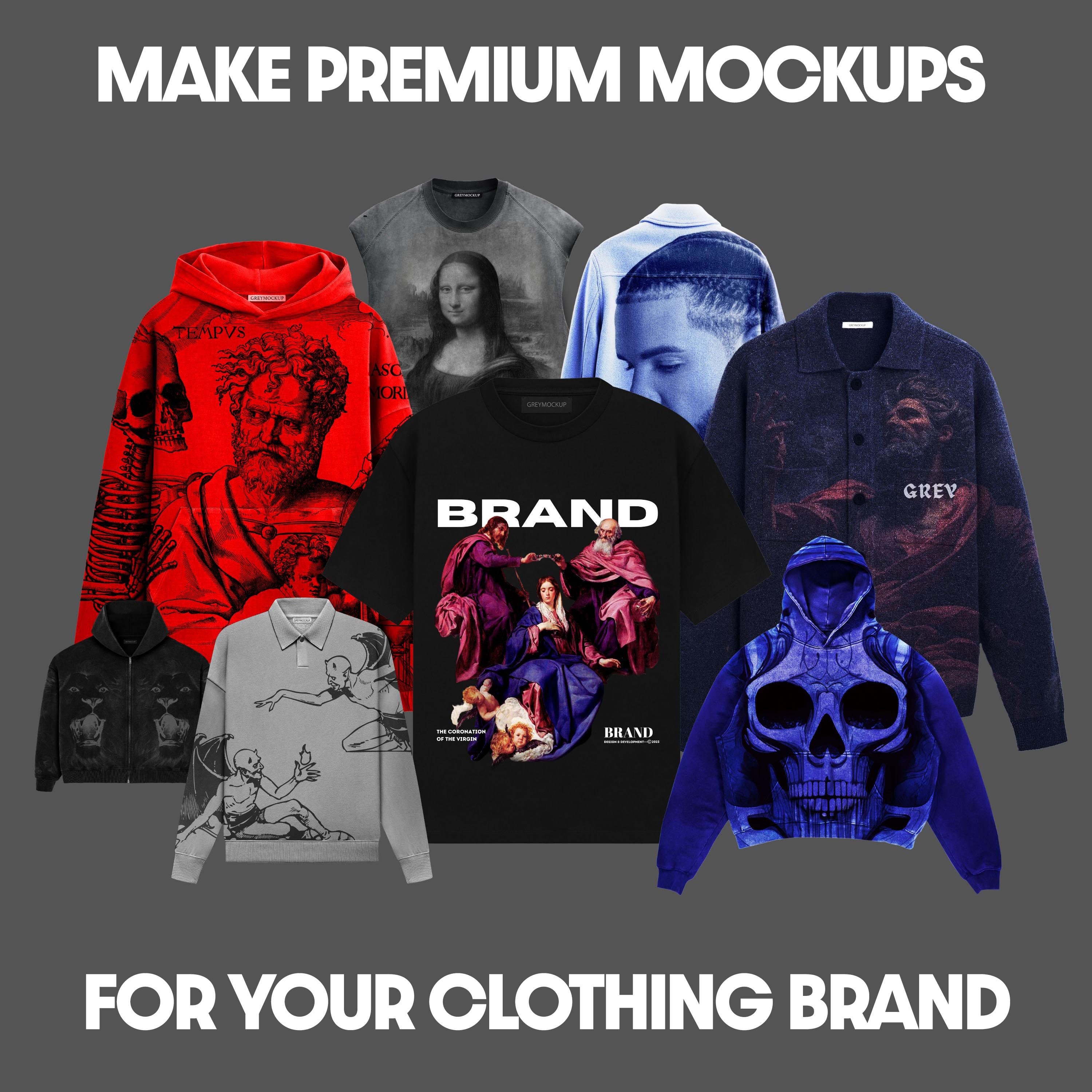 100 Streetwear Mockups Pack, Clothing Brand Mockups, Fashion Design ...