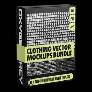 1000+ Streetwear Clothing Vector Mockups Mega Pack | Tech-pack Mockups | | Adobe Illustrator | Procreate (Lifetime Updates)