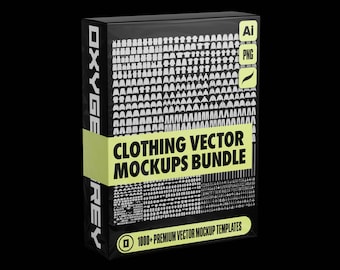 1000+ Streetwear Clothing Vector Mockups Mega Pack | Tech-pack Mockups | | Adobe Illustrator | Procreate (Lifetime Updates)