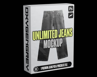 Streetwear Jeans Mockup | Photoshop, Procreate Editable File