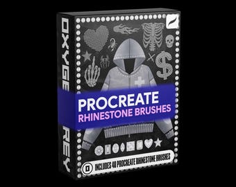 Procreate Rhinestone Brushes | Rhinestone Design Stamps Procreate | Fashion Design