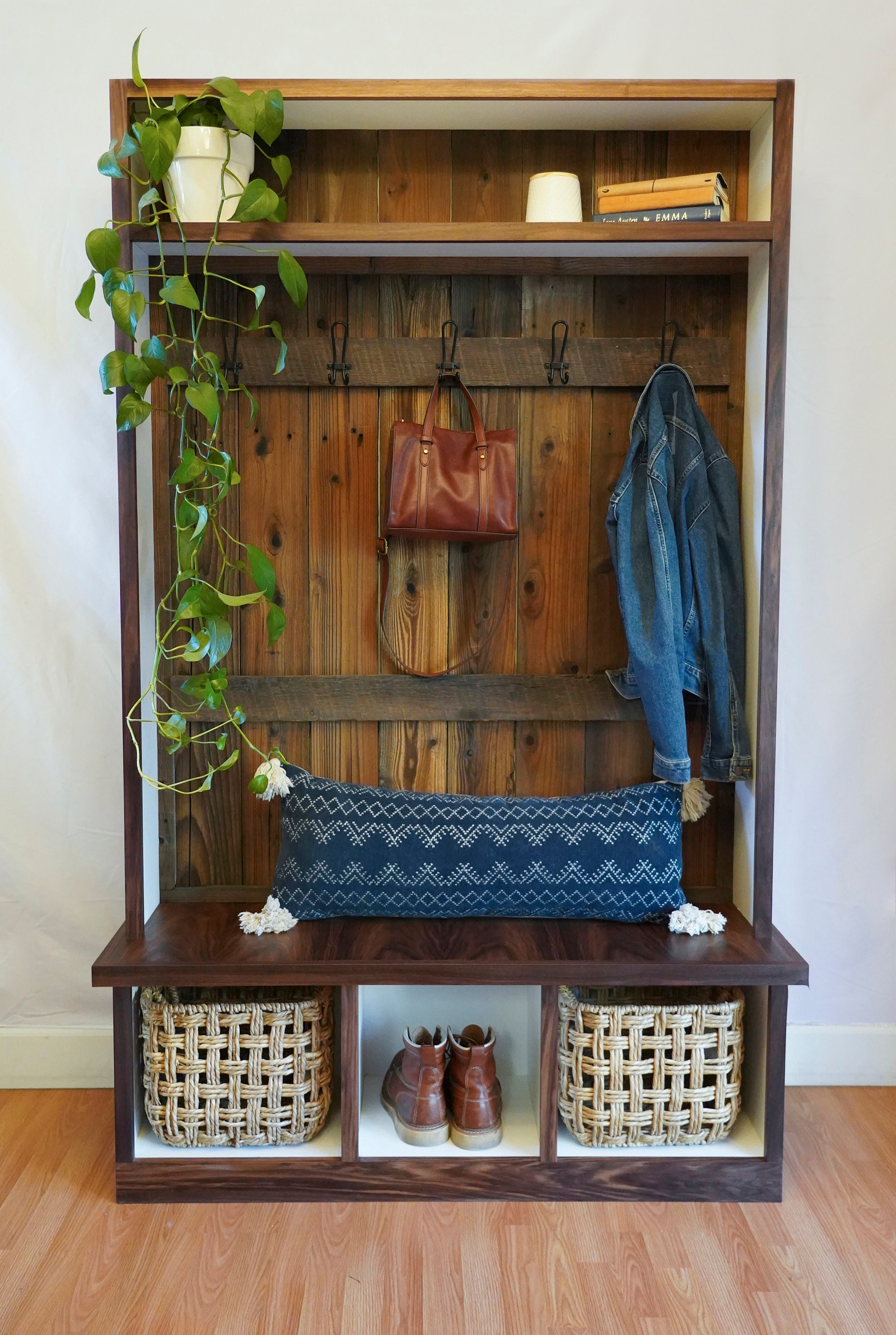 Hall Tree With Storage Bench Etsy