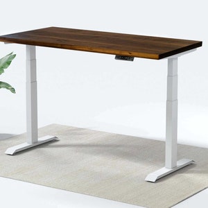 Solid wood electric standing desk - various woods and sizes available