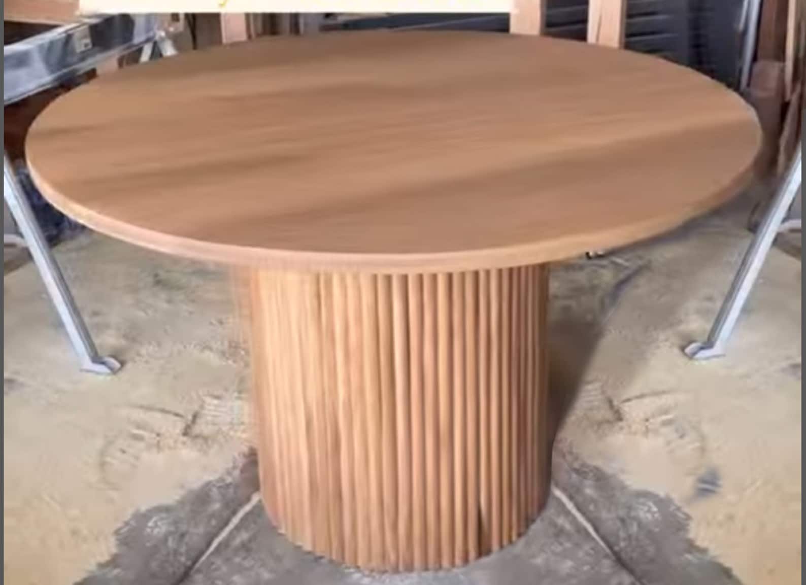 Fluted Circle Table - Custom Made for Dining and Other Uses ...