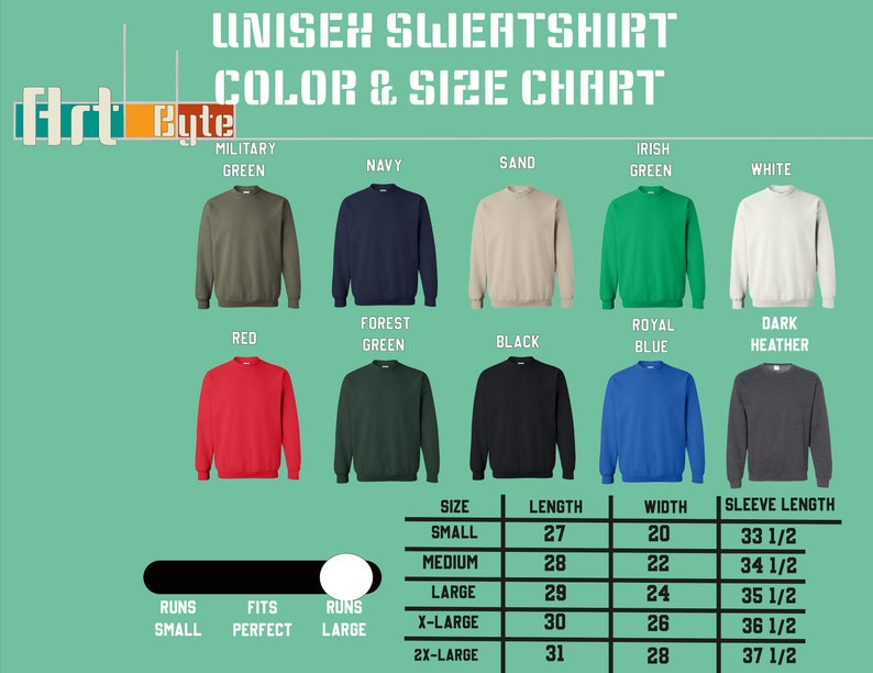 a long sleeved shirt with different colors and sizes
