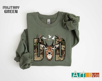 Dad Deer Sweatshirt, Hunter Dad T-Shirt, Hunting Dad Tee, Gift for Dad, Fathers Day Gift, Deer Hunting Lover Gift Shirt, Dad Life Sweater