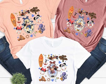 Cute Disney Cruise Line Mickey and Friends T-Shirt, Disney Wish Fantasy Magic Wonder 2025 Matching Tee, Family Cruise Vacation Group Tee