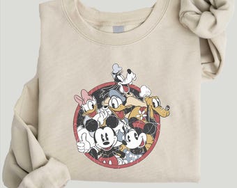 Mickey and Friends Sweatshirt, Disney Trip Shirt, Mickey and Friends, Checkered Mickey Shirt, Disney Best Friends Tee, Classic Disney Shirt
