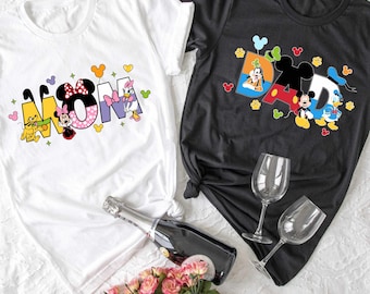 Disney Mom and Dad Shirt, Family Shirt, Mickey Dad T-Shirt, Minnie Mama Sweatshirt, Disney Family Sweater, New Mom Sweatshirt, New Dad Tee
